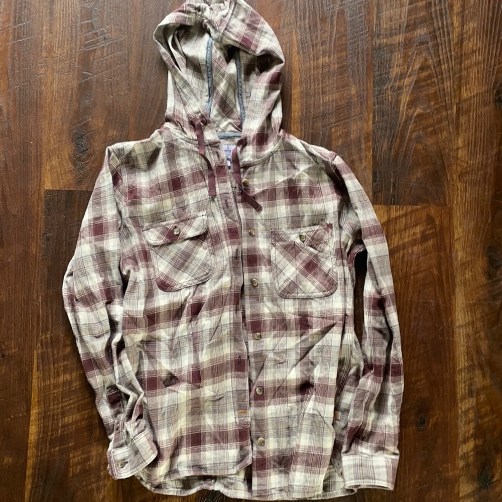 Carharrt Flannel With Hood. Never worn.